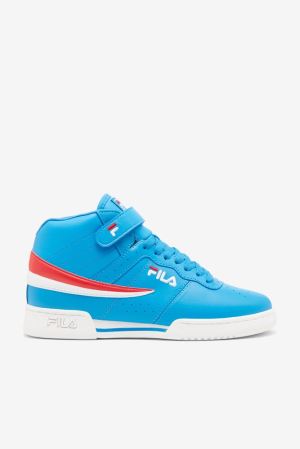 FILA F-13 Mid Sneakers Blue / Red / White,Mens Shoes | CA.RQHNCY568